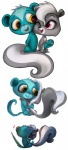 duo eye_contact female feral hug kissing looking_at_another male male/female one_eye_closed open_mouth smile tail wink mn27 hasbro littlest_pet_shop littlest_pet_shop_(2012) pepper_clark sunil_nevla herpestid mammal mephitid mongoose skunk unavailable_at_source