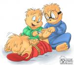 alvin_and_the_chipmunks alvin_seville bdsm bondage bound feather gag gagged hat laugh paws rope simon_seville theodore_seville tickled tickling
Rating: Questionable
Score: 3
User: bondomunk
Date: November 12, 2013
