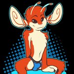 antennae_(anatomy) anthro biped black_claws blue_clothing blue_jockstrap blue_underwear brown_eyes bulge claws clothed clothing detailed_bulge dipstick_antennae finger_claws front_view fur genital_outline jockstrap jockstrap_only looking_at_viewer male multicolored_antennae multicolored_body multicolored_fur navel orange_body orange_fur outline penis_outline pink_nose red_body red_fur simple_background sitting smile solo topless topless_anthro topless_male transparent_background two_tone_body two_tone_fur underwear underwear_only white_body white_fur shiuk disney lilo_and_stitch fan_character ferlo alien experiment_(lilo_and_stitch) 1:1 alpha_channel digital_drawing_(artwork) digital_media_(artwork) flat_colors