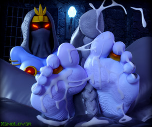 black_body black_nails black_skin blue_body blue_skin bodily_fluids colored_nails cum cum_on_feet cum_on_self digit_ring duo feet female foot_fetish foot_focus foot_play footjob genital_fluids glowing glowing_eyes headdress humanoid_feet humanoid_on_humanoid jewelry male male/female nails nipple_covers penile plantigrade red_eyes ring sex toe_ring toes two-footed_footjob wrinkled_feet wrinkles thekidxeno chocoscorner_(modeler) disembowell_(modeler) kruk_(modeler) alien_(franchise) abriika x3no alien humanoid unknown_species xenomorph 3d_(artwork) absurd_res digital_media_(artwork) hi_res