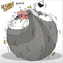 anthro belly belly_inflation big_belly blush chest_tuft clothing dizzy ear_tuft eyewear fur glasses grey_body grey_fur grey_hair hair huge_belly hyper hyper_belly inflation leggings legwear male multicolored_body multiple_prey onomatopoeia organs prey_count rumbling_stomach sitting solo sound_effects star stitch_(sewing) stomach text tuft two_tone_body vore white_body white_fur tummyacid aquatic domestic_cat felid feline felis fish mammal 1:1 digital_media_(artwork) english_text hi_res