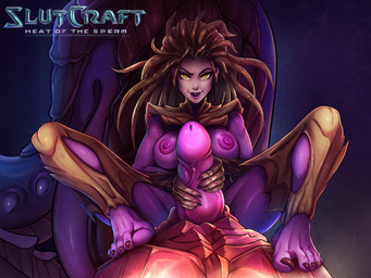 barefoot bestiality big_penis breasts duo eye_contact feet female female_on_feral feral foot_on_chest genitals handjob happy happy_sex looking_at_another looking_at_viewer male male/female nails not_furry_focus penile penis purple_body purple_skin sex solo_focus text toenails toes two-handed_handjob yellow_eyes shadow_portal blizzard_entertainment starcraft infested_kerrigan sarah_kerrigan alien humanoid hydralisk_(starcraft) zerg 4:3 absurd_res english_text hi_res