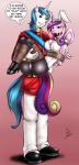 2014 animal_ears anthro anthrofied ball_gag bdsm blue_eyes blue_hair bondage bound breasts cleavage clothed clothing dakuroihoshi dialog duo english_text equine female friendship_is_magic gag hair heels high_heels horn husband_and_wife male mammal multi-colored_hair my_little_pony princess_cadance_(mlp) purple_eyes rabbit_ears rope shining_armor_(mlp) standing stockings text unicorn uniform winged_unicorn wings
Rating: Questionable
Score: 12
User: 2DUK
Date: March 28, 2014