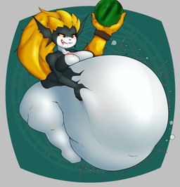 ambiguous_fluids belly belly_grab belly_squish big_belly black_body black_ears black_skin bloated blue_body blue_skin border breasts female food fruit green_background hair hand_on_belly hand_on_own_belly holding_food holding_fruit holding_melon holding_object holding_watermelon huge_belly humanoid_pointy_ears hyper hyper_belly laugh melon morbidly_obese morbidly_obese_female morbidly_obese_humanoid motion_lines multicolored_body navel not_furry obese obese_female obese_humanoid onomatopoeia orange_hair overweight overweight_female overweight_humanoid plant pointy_ears prehensile_hair red_eyes rumbling_stomach simple_background slosh sloshing_belly smile solo sound_effects squish text thick_thighs three-quarter_view two_tone_body watermelon white_border yellow_sclera elrochete nintendo the_legend_of_zelda twilight_princess midna humanoid imp twili 2024 absurd_res colored digital_media_(artwork) hi_res shaded
