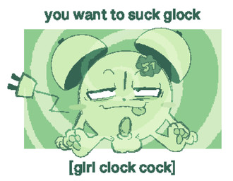 balls clock genitals green_balls green_penis gynomorph intersex not_furry penis sitting smile solo text tongue tongue_out what clockstops3am conditional_dnp stonerobjectum it's_time_for_the object_shows clock_(itft) animate_inanimate living_clock english_text hi_res