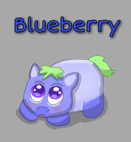 ambiguous_feral ambiguous_gender blue_text blush feral fur green_hair green_tail grey_background hair looking_up neonate open_mouth purple_body purple_eyes purple_fur simple_background solo standing tail text young young_ambiguous young_feral carpdime fluffy_pony fluffy_pony_(species) mammal character_name digital_media_(artwork) english_text