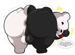 anthro anus balls big_butt butt dark_anus dialogue genitals huge_butt looking_at_viewer looking_back male onomatopoeia perineum solo sound_effects spread_anus spread_butt spreading taunting text tepigfan101 danganronpa spike_chunsoft monokuma bear mammal absurd_res hi_res