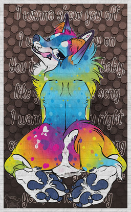 anthro anus ball_squish balls bedroom_eyes bodily_fluids butt claws cum cum_in_ass cum_inside cum_on_butt dewclaw digitigrade feet femboy feminine fluffy foot_focus fur genital_fluids genitals licking licking_lips long_fur lyrics male multicolored_body multicolored_fur narrowed_eyes pawpads paws piercing polydactyly rainbow_body rainbow_fur rear_view seductive solo sparklefur spots spotted_mouth spotted_tongue squish teeth text thick_thighs tongue tongue_out wide_hips sparklepupfaeri cirice_(sparklepupfaeri) canid canine canis domestic_dog husky mammal mixed_breed nordic_sled_dog pomeranian pomsky siberian_husky spitz absurd_res digital_media_(artwork) hi_res procreate_(artwork)