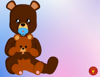 anthro male pacifier plushie solo teddy_bear text young young_anthro young_male b_j_bear maple_town toei_animation bobby_(maple_town) bear mammal english_text hi_res