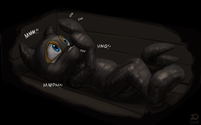 bdsm blue_eyes bondage bound buried buried_alive container_bondage encasement fur hands_tied legs_tied male orange_body orange_fur solo struggling tail tail_tied text young radasus sega sonic_the_hedgehog_(series) miles_prower canid canine fox mammal 16:10 hi_res widescreen