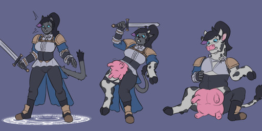 2_horns anthro anthro_to_feral armor blue_sclera bovine_teats bovine_udders breasts curse female feral feral_transformation growth hair holding_melee_weapon holding_object holding_sword holding_weapon horn horn_growth magic magic_circle melee_weapon ponytail snout solo species_transformation sword tail teal_sclera teat_growth teats transformation udder_growth udders weapon alphax10 final_fantasy final_fantasy_xiv square_enix bovid bovine cattle dairy_cattle felid holstein_friesian_cattle hrothgar mammal digital_media_(artwork) hi_res sequence