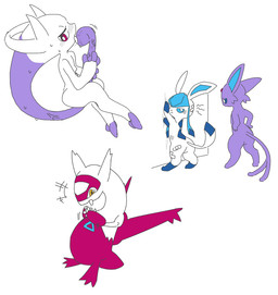 3_fingers ambiguous_feral ambiguous_gender ambiguous_humanoid band-aid band-aid_on_butt bandage bandaged_head bandaged_leg black_nose blue_body blue_fur blue_inner_ear blue_sclera blue_tail blush blush_lines bodily_fluids bruised claw_fingers clawing_wall claws closed_frown digitigrade duo fellatio_gesture feral fingers forehead_gem forked_tail frown fur gem gesture licking looking_at_another looking_back mouth_closed multicolored_body multicolored_fur on_hind_legs open_mouth pointy_ears prick_ears pupils purple_body purple_ears purple_fur purple_tail quadruped red_body red_eyes red_gem saliva self_lick simple_background solo suggestive suggestive_gesture sweat tail tongue tongue_out two_tone_body two_tone_fur two_tone_tail unusual_anatomy unusual_tail wall_(structure) white_background white_body white_ears white_eyes white_fur white_pupils white_tail tosx nintendo pokemon eeveelution espeon generation_2_pokemon generation_3_pokemon generation_4_pokemon generation_6_pokemon glaceon humanoid latias legendary_pokemon mammal mega_evolution mega_mewtwo mega_mewtwo_y pokemon_(species) shiny_pokemon 2025 flat_colors multiple_images sketch_page