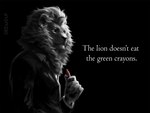 5_fingers anthro black_background clothing crayon fingers holding_object male simple_background solo suit text geewolf felid lion mammal pantherine 2025 black_and_white digital_drawing_(artwork) digital_media_(artwork) meme monochrome signature