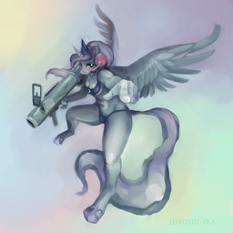 2013 anthrofied bikini blush cleavage clothed clothing english_text equine female flying forefinger friendship_is_magic green_eyes grenade_launcher headphones hiroshi-tea horn horse mammal my_little_pony pointing pony princess_luna_(mlp) solo swimsuit text tight_clothing weapon winged_unicorn wings
Rating: Explicit
Score: 6
User: Falord
Date: August 08, 2013