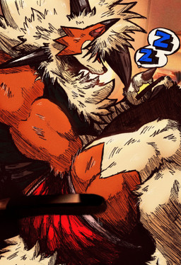 abs anthro big_muscles big_pecs black_clothing black_markings black_shirt black_topwear bottomwear clothed clothing cloud day dipstick_ears dog_tags dusk ear_markings electronics facial_markings fluffy fluffy_tail fur hair head_markings holding_object holding_phone laid_down light light_beam male male_anthro manly markings multicolored_body multicolored_ears multicolored_fur muscular muscular_anthro muscular_male muscular_thighs navel neck_tuft orange_background orange_body orange_fur pants pecs phone question_mark red_bottomwear red_clothing red_pants shirt simple_background sitting sleeping solo spiky_hair sun sunbeam sunlight sunset tail tan_background tan_body thick_arms thought_bubble topwear train tuft two_tone_body vehicle water wave white_body white_fur white_hair jwbash game_freak nintendo pokemon pokemon_mystery_dungeon spike_chunsoft kyoto_rex canid canine dusk_lycanroc generation_7_pokemon lycanroc mammal pokemon_(species) absurd_res hatching_(art) hi_res shaded watermark