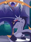 anthro breasts duo female genitals male male/female nude penis pussy wings zeamaeri nintendo pokemon rasha bat generation_7_pokemon legendary_pokemon lunala mammal pokemon_(species) absurd_res hi_res