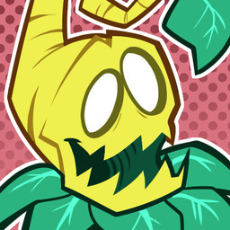 dotted_background leaf leaf_(anatomy) leaf_hair looking_at_viewer male open_mouth pattern_background plant plant_hair pseudo_hair red_background sharp_teeth simple_background simple_eyes smile solo teeth yellow_body confusedewe don't_starve klei_entertainment wormwood_(don't_starve) elemental_creature elemental_humanoid flora_fauna humanoid plant_humanoid 1:1 2019 colored headshot_portrait icon low_res portrait