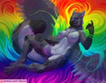 alternative_fashion anthro breasts female groovy hippie ice nipple_piercing nipples patreon_logo piercing pose psychedelic rainbow sex_toy solo spirals text vibrator conditional_dnp danza mythology patreon avian gryphon mythological_avian mythological_creature english_text pinup url