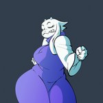 5_fingers anthro big_breasts breasts clothed clothing dancing eyes_closed female fingers floppy_ears fur hip_sway horn mature_anthro mature_female purple_clothing purple_robe robe sharp_teeth solo teeth thick_thighs white_body white_fur wide_hips dicenslices undertale_(series) toriel boss_monster_(undertale) bovid caprine goat mammal 2d_animation animated loop