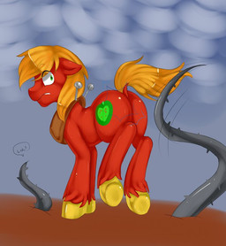 2013 big_macintosh_(mlp) blonde_hair butt cloud cutie_mark equine freckles friendship_is_magic gray_sky green_eyes hair horse male mammal misukitty my_little_pony outside pony sky solo spanked thorn thorns vine
Rating: Safe
Score: 7
User: 2DUK
Date: December 21, 2013