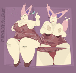 3_fingers alcohol anthro areola arms_bent bent_legs beverage big_breasts black_eyes breast_play breasts bubble circle_eyebrows cleavage clothed clothed_anthro clothed_female clothing curvy_figure dress drunk drunk_bubble ear_tuft eyebrows eyelashes female female_anthro fingers footwear fur high_heels holding_cocktail huge_thighs light multicolored_body multicolored_fur multicolored_tail narrowed_eyes nipples open_mouth open_smile panties partially_clothed_anthro partially_clothed_female pink_body pink_eyebrows pink_fur pokemorph purple_background purple_inner_ear red_clothing red_dress red_footwear red_high_heels red_panties red_underwear shoes short_dress simple_background sitting small_nipples small_nose smile solo squint substance_intoxication tail text thick_thighs tuft two_tone_body two_tone_fur underwear upskirt yellow_areola yellow_body yellow_fur yellow_nipples yellow_tail buleruby nintendo pokemon generation_3_pokemon pokemon_(species) skitty 2025 absurd_res colored digital_drawing_(artwork) digital_media_(artwork) english_description hi_res lighting multiple_scenes shaded url