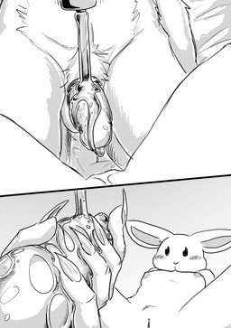 anthro balls blush breasts condom duo female genitals holding_penis imminent_sex kneeling lube lube_bottle lube_drip lube_on_penis lying male nipples on_back penis pubes sexual_barrier_device vulva dragonweirdo beastars haru_(beastars) legoshi_(beastars) canid canine canis lagomorph leporid mammal rabbit wolf absurd_res comic hi_res monochrome
