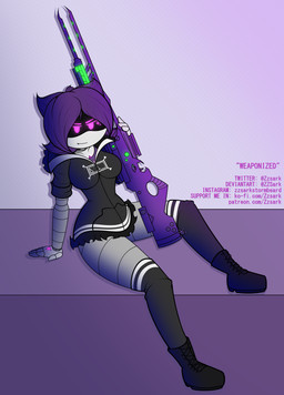 4_fingers big_breasts black_boots black_clothing black_footwear boots breasts clothed clothing female fingers footwear gun hair holding_gun holding_object holding_ranged_weapon holding_weapon machine not_furry purple_eyes purple_hair ranged_weapon shoes solo text weapon white_body zzsark glitch_productions murder_drones uzi_(murder_drones) android humanoid robot robot_humanoid worker_drone absurd_res hi_res url