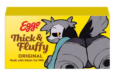 anthro bakery big_butt bone bottomwear butt clothing fluffy fluffy_head fluffy_tail food fur grey_body grey_fur hotpants huge_butt looking_at_viewer looking_back male mask presenting presenting_hindquarters shorts skull skull_mask solo tail text thick_thighs tight_underwear waffle wide_hips yellow_eyes polarisatr_(artist) chumblings canid canine mammal skeleton_dog english_text meme