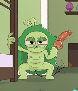 animal_dildo animal_sex_toy anthro black_eyes canine_dildo dildo female genitals green_body green_hair green_nipples hair holding_dildo holding_object holding_sex_toy loli looking_at_viewer narrowed_eyes nipples nude sex_toy snaggle_tooth solo vulva young young_anthro young_female fajikiwi cartoon_network ok_k.o.!_let's_be_heroes fink_(ok_k.o.!_lbh) mammal mouse murid murine rodent hi_res