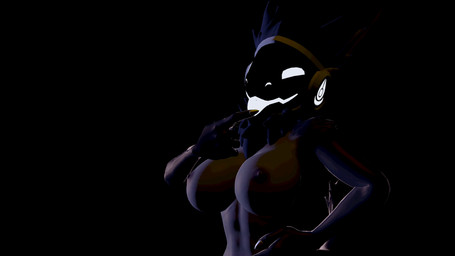 anthro aroused aroused_face big_breasts blep breasts female fur hand_on_hip inner_ear_fluff looking_at_viewer machine neck_tuft nipples nude presenting screen screen_face smile solo tail tongue tongue_out tuft visor ralphthedumbprotogen protogen 16:9 3d_(artwork) digital_media_(artwork) hi_res widescreen