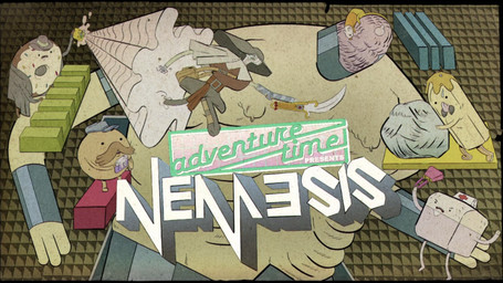 ambiguous_gender clothed clothing dessert feral food group male text title title_card toony unknown_artist adventure_time cartoon_network banana_guard nurse_pound_cake science_(adventure_time) starchy_(adventure_time) candy_people_(at) food_creature humanoid mammal digital_media_(artwork) english_text hi_res official_art