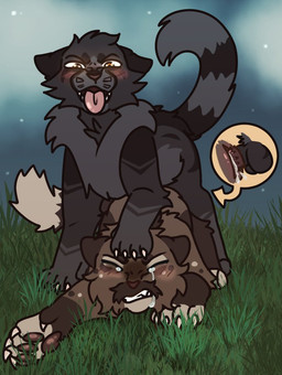 bodily_fluids brown_body brown_fur crying detailed_background dominant dominant_male duo female female_penetrated feral forced front_view fur grass grey_body grey_fur male male/female male_penetrating male_penetrating_female open_mouth open_smile outside penetration penile penile_penetration penis_in_vagina pink_tongue plant rape sex smile submissive submissive_female tail tears teeth tongue vaginal vaginal_penetration reruni warriors_(book_series) fan_character domestic_cat felid feline felis mammal 2022