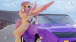 anthro anthrofied big_breasts breasts car feathers female fingering fingering_self genitals masturbation navel nipples nude pussy solo vehicle yellow_body yellow_feathers flutterpink_3d friendship_is_magic hasbro my_little_pony fluttershy_(mlp) equid equine mammal 16:9 3d_(artwork) 4k absurd_res digital_media_(artwork) hi_res widescreen