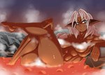 breasts convenient_censorship crossed_legs female glistening glistening_body hair lava nude partially_submerged solo steam thick_thighs nightfaux outlaw_star aisha_clanclan animal_humanoid ctarl-ctarl felid felid_humanoid humanoid mammal mammal_humanoid 2023