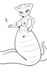 apode big_breasts breasts claws female legless looking_at_viewer nipples non-mammal_breasts non-mammal_nipples nude serpentine slightly_chubby snake_hood solo thefuckingdevil tiel_(spiney) cobra draconcopode naga reptile scalie snake absurd_res digital_drawing_(artwork) digital_media_(artwork) hi_res