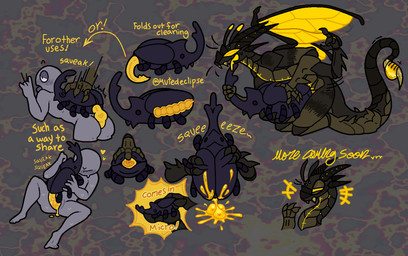 3_fingers 4_arms 4_fingers 5_fingers ambiguous_gender ambiguous_penetrated anal anal_penetration animal_dildo animal_sex_toy antennae_(anatomy) black_carapace blush bodily_fluids carapace dark_body dildo egg egg_in_ass egg_insertion emanata female fingers holding_horn horn insect_wings mischievous motion_lines multi_arm multi_limb object_in_ass oviposition ovipositor penetrable_sex_toy penetration sex_toy sex_toy_in_ass sex_toy_insertion sharing_sex_toy spreading squeaking squeeze_(sound_effect) stinger stinger_tail stitch_marking sweat tail text tongue tongue_out whiskers wings yellow_egg mutedeclipse mythology arthropod beetle dragon humanoid hybrid insect insectoid_dragon mythological_creature mythological_scalie scalie english_text hi_res nonbinary_(lore)