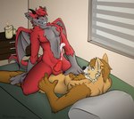 absurd_res ailurid anal anal_orgasm anal_penetration animal_genitalia animal_penis anthro bed bodily_fluids candle canine_genitalia canine_penis cowgirl_position cum cumshot dragon duo ejaculation from_front_position fur furniture furred_dragon furred_scalie genital_fluids genitals hands-free hi_res knot looking_at_another looking_at_partner male male/male mammal membrane_(anatomy) membranous_wings merso mythological_creature mythological_scalie mythology on_bed on_bottom on_top oscar_imitaru_(some_dumm_wah) penetration penile penile_penetration penis penis_in_ass red_panda sandman_strange scalie sex some_dumm_wah_(character) wings