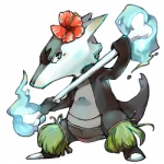 ambiguous_gender black_body black_skin blue_eyes blue_fire bone colored_fire feral fire flower plant simple_background solo white_background ice_coke420 nintendo pokemon alolan_form alolan_marowak generation_7_pokemon pokemon_(species) regional_form_(pokemon) 1:1 2016