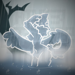 anthro breasts eyes_closed female fog genitals hand_on_head long_tail neck_tuft nipples nude outside partially_submerged plant raining smile solo tail translucent translucent_body tree tuft vulva water wub_(artist) hadva_(wub) canid canine canis elemental_creature mammal wolf 1:1 hi_res signature watermark