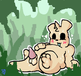 balls blush bodily_fluids cum cum_on_penis feet forest forest_background genital_fluids genitals lying lying_on_ground male nature nature_background on_back on_ground penis plant slightly_chubby solo sweat sweaty_balls sweaty_body sweaty_feet sweaty_genitalia tail tan_body tree desolatestar rain_world videocult gourmand_(rain_world) slugcat hi_res