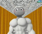 2024 3d_(artwork) albalbalb animated_skeleton anthro arts_and_crafters_(baldi's_basics) baldi's_basics_in_education_and_learning big_pecs blush bone ceiling digital_media_(artwork) eyebrows frown grey_body hi_res looking_at_viewer looking_confused male muscular muscular_anthro muscular_male pecs raised_eyebrow school skeleton solo undead wall_(structure) watermark white_body wood wood_wall