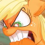 angry blonde_hair female feral freckles fur green_eyes hair orange_body orange_fur solo what_has_magic_done jowybean friendship_is_magic hasbro my_little_pony applejack_(mlp) earth_pony equid equine horse mammal pony 1:1 2013 animated high_framerate low_res portrait reaction_image short_playtime thumbnail