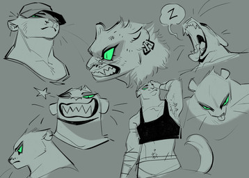 armpit_tuft bared_teeth baseball_cap blep clothing ear_piercing ear_ring fangs female gaping_mouth green_sclera grin hat headgear headwear one_eye_closed open_mouth piercing pubes ring_piercing sharp_teeth sleeping smile snarling snoring solo sound_effects teeth tongue tongue_out vowelless vowelless_sound_effect wink zzz glacierclear dreamworks the_bad_guys kitty_kat_(the_bad_guys) felid mammal pantherine snow_leopard 2025 hi_res spot_color