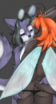 anthro breasts duo female female/female hair insect_wings interspecies nude romantic romantic_couple tail wings kaeko beckahsilentstorm moonsword beckah nadia_(moonsword) felid mammal 2012