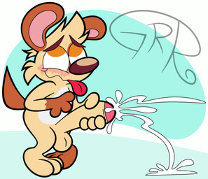 3_toes 4_fingers anthro balls big_penis blep blush feet fingers genitals glans huge_penis humanoid_genitalia humanoid_penis male paws penis red_tongue solo tail toes tongue tongue_out toony conditional_dnp sr-g drip_(tamerkoh) canid canine canis domestic_dog mammal