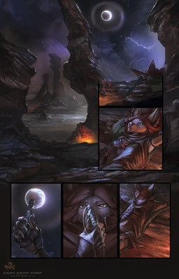 5_fingers anthro camp campfire clothing desert ears_up eyes_closed female fingers fire frown glowing_moon hair jewelry light looking_at_viewer moon moonlight necklace night outside red_hair sky solo star star_gazing starry_sky alectorfencer myre myre_(alectorfencer) canid canine canis coyote mammal comic hi_res