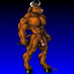 abs anthro biceps blue_background circumcised flaccid genitals gradient_background hooves humanoid_genitalia humanoid_penis male muscular muscular_anthro muscular_arms muscular_male nude pecs penis simple_background solo sudonym european_mythology greek_mythology mythology bovid bovine mammal minotaur 1997 1:1 low_res