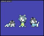 border clothed clothing hair simple_background solo topwear transparent_border white_body sharfav3in undertale undertale_(series) bob_(undertale) temmie_(undertale) canid canine felid feline mammal tem alpha_channel