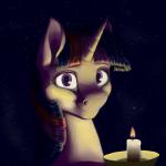 candle candlestick female feral fire hair horn purple_eyes purple_hair solo star geomancing friendship_is_magic hasbro my_little_pony mythology twilight_sparkle_(mlp) equid equine mammal mythological_creature mythological_equine unicorn 1:1 2017 hi_res portrait