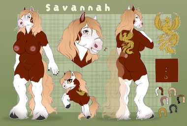 anthro areola barbell_piercing biped breasts butt ear_piercing female fingers front_view fur genitals hair hooves looking_at_viewer navel navel_piercing nipple_barbell nipple_piercing nipples nude nude_anthro nude_female piercing rear_view simple_background smile solo standing teeth vulva fenn.perrox equid equine horse mammal 2026 digital_drawing_(artwork) digital_media_(artwork) hi_res